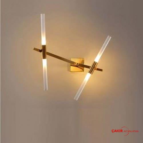 مصباح حائط LED Czarny Kinkiet بتفاصيل ذهبية