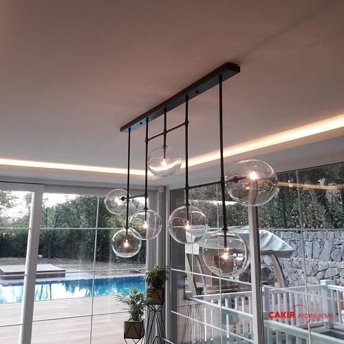 Feiss Allier Glass Style 6-piece Ball Glass Pendant Lamp