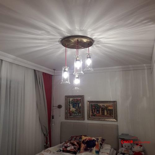 كومو Embelezar مصباح قلادة النحاس