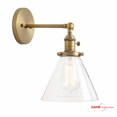 مصباح حائط مخروطي اللون ذهبي من بيرمو