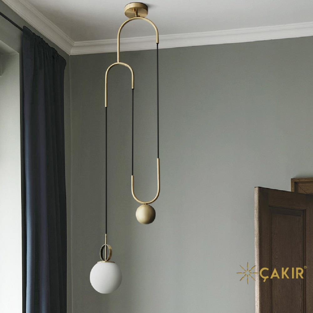 Newton Ru Küre Camlı Dekor Toplu Eskitme Sarkıt