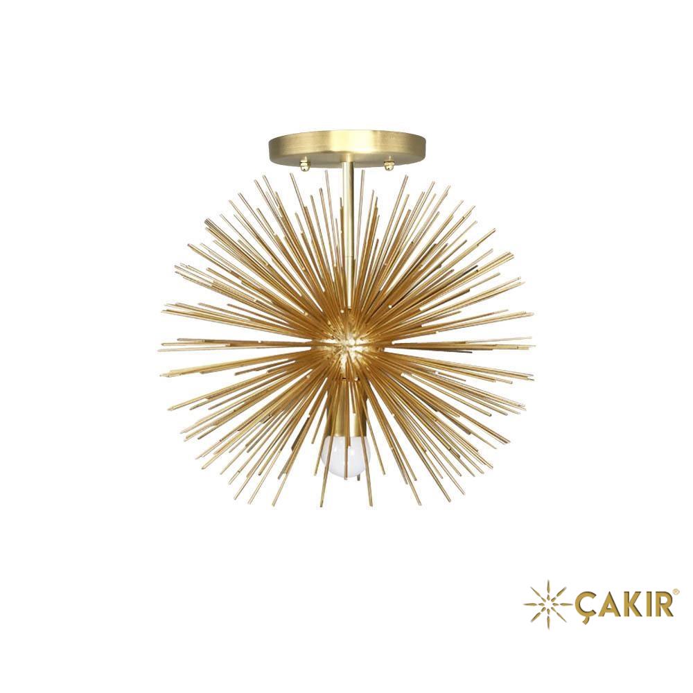 Urchin Altın Renk Modern Kirpi Avize