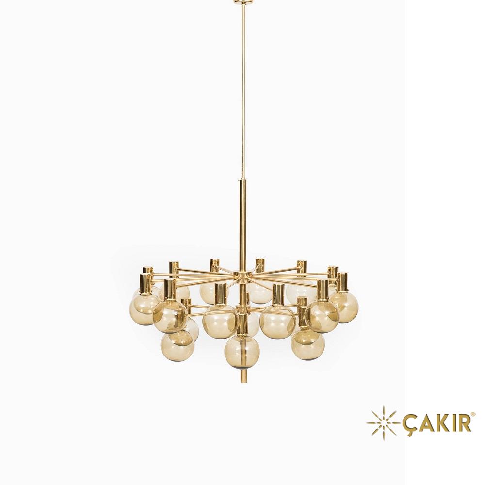 Hans-Agne Jakobsson Mini Top Camlı Modern Sarkıt - Gold