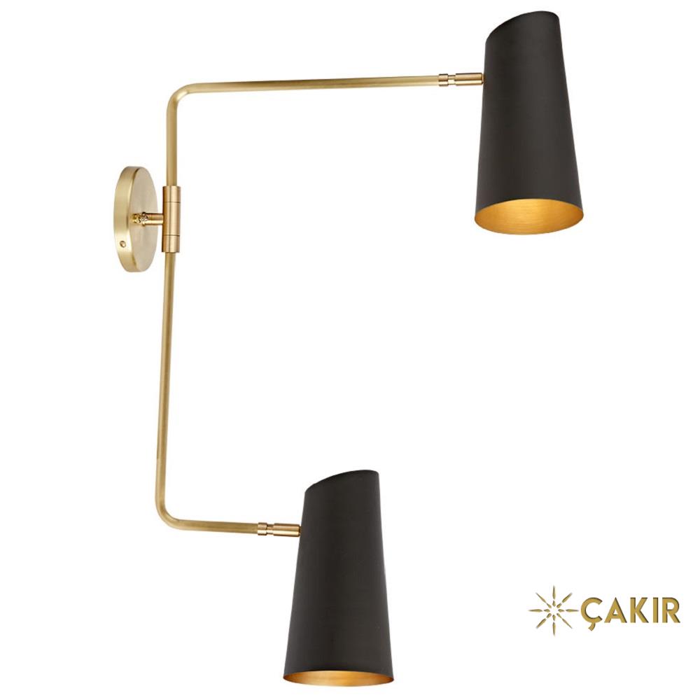 CYpress Double Kolu Ayarlanabilir Aplik - Siyah - Altın