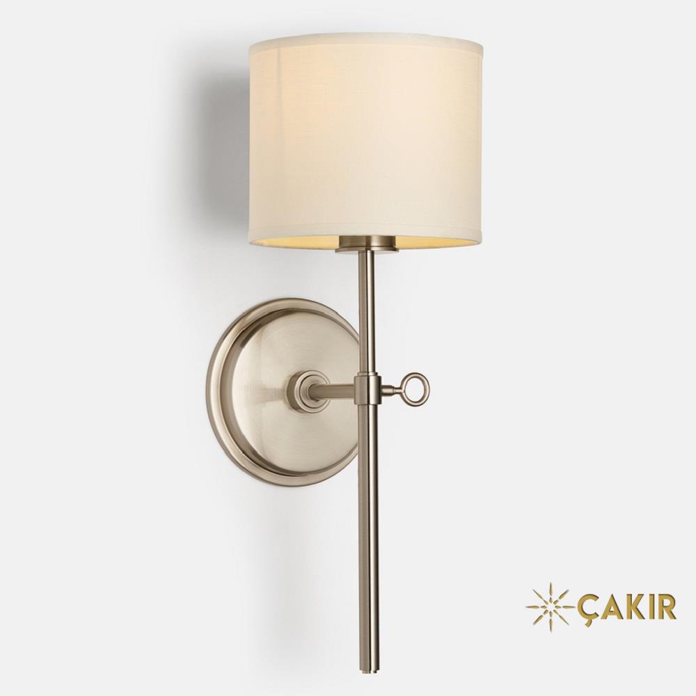 Keystick Abajurlu Duvar Apliği - Mat Nikel