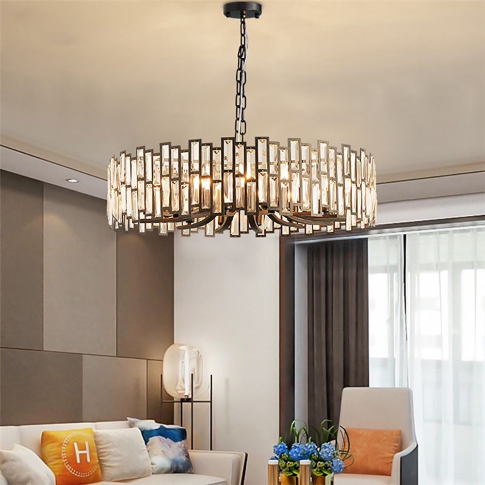 Modern Geometric Crystal Chandelier 14-Light