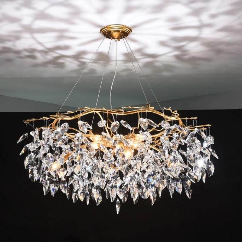 SOFIA ROUND BRANCH CRYSTAL CHANDELIER