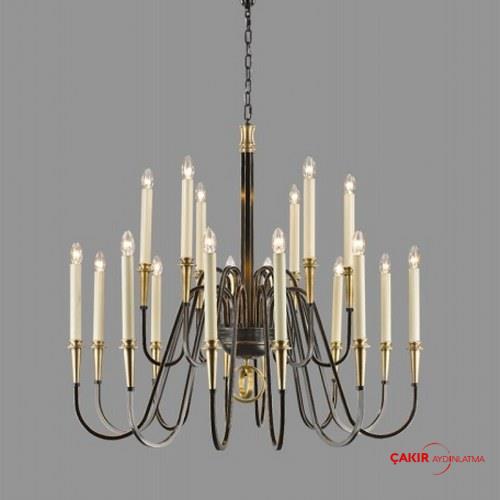 ثريا SDE الكلاسيكية المصنوعة من النحاس بتصميم شمعدان