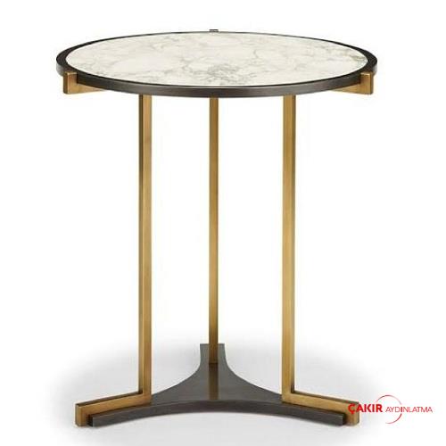 طاولة قهوة روزا سايد ذات أرجل نحاسية