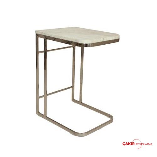 طاولة قهوة نيست بأرجل معدنية وسطح رخامي