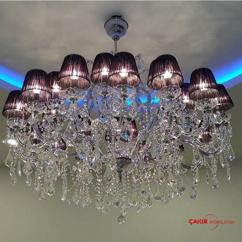 Hannibal Kristal İşlemeli Modern Avize