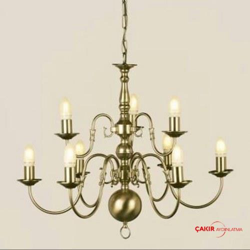 Eternity Rustik Altın Renkli Avize