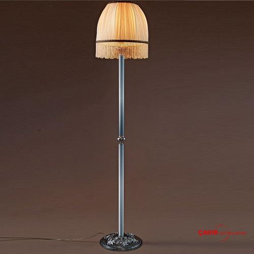 Çakır Lambader Metal Ayaklı Saçak İp Detaylı Rustik Lambader