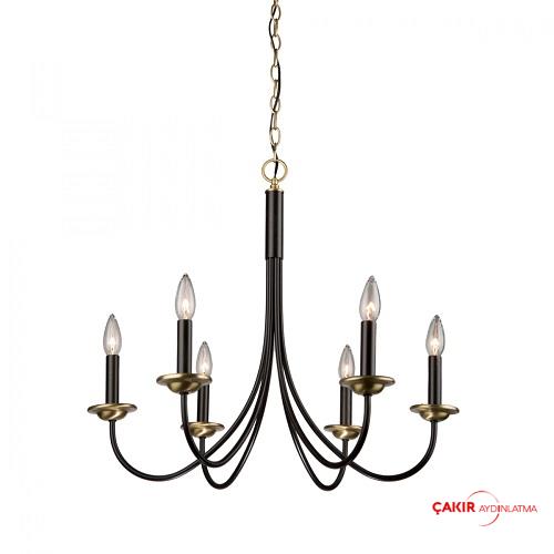 Rivet Theory Edison Siyah &amp; Pirinç Avize