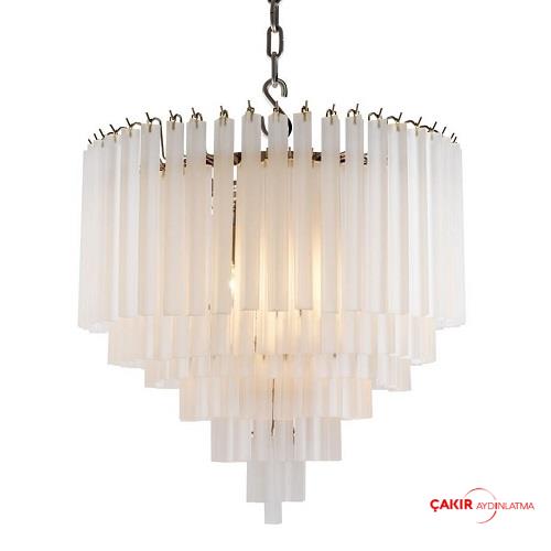 ثريا نوفا الشفافة غير اللامعة من إيشهولتز بتصميم أوراق شجر كريستالية