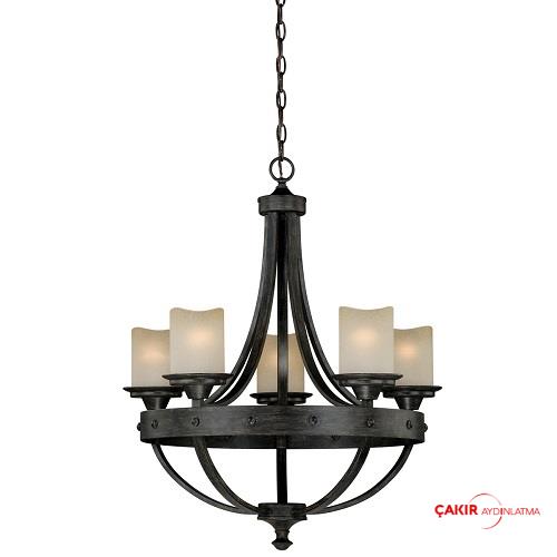 Halifax 3L Mini Black Metal Chandelier