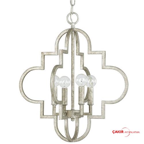 Quatrefoil Silver Eskitme Modern Sarkıt