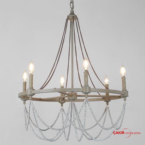 Elegant Drape Rustic Metal Chandelier