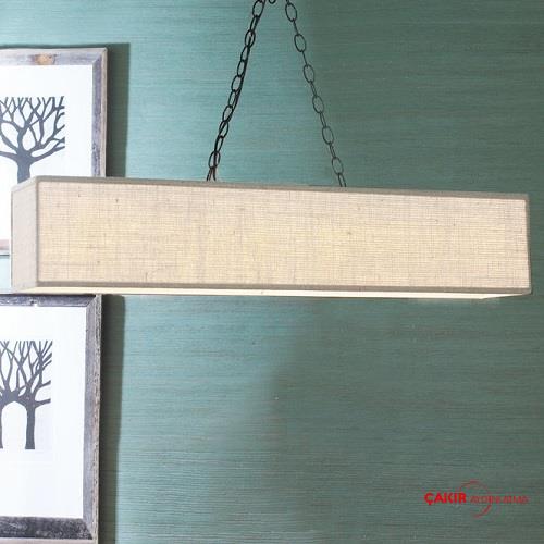 مصباح معلق من تيرني بجرس حريري مقاس 19 بوصة